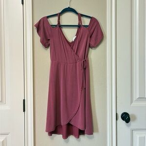 Socialite Asymmetrical Mauve Dress